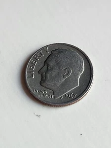 1967-P MS USA Roosevelt Dime with Rim Error - Picture 1 of 2
