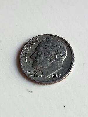 1967-P MS USA Roosevelt Dime with Rim Error - Image 1 of 2