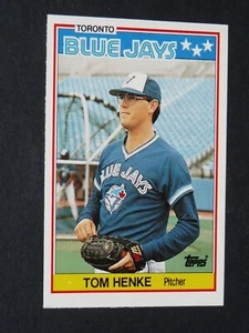 BASEBALL CARD TOPPS MINI 1988 #32 TOM HENKE TORONTO BLUE JAYS - Imagen 1 de 2