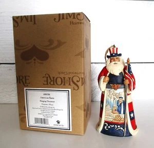 Enesco Jim Shore Heartwood Creek 6001508 American Santa Ornament Box - Bild 1 von 3