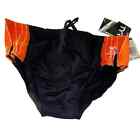 Tyr Phoenix Splice Racer Mens Briefs Swimming Black Orange Rpx7a Size 30 $42