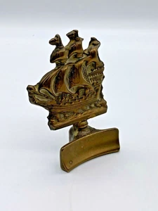 Vintage Fireplace Poker Head/ Handle Galleon - Picture 1 of 10