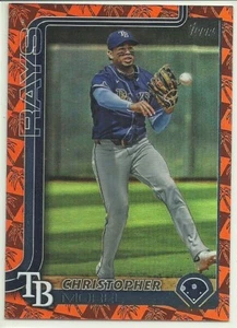 2025 TOPPS CHRISTOPHER MOREL SPRING TRAINING ORANGE FOIL CARD #236 #15/25 RAYS - Picture 1 of 2