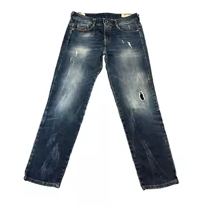 Diesel Damen Jeans W29 L28 * Tapered Distressed Whiskers dunkelblau Stretch Reißverschluss - Bild 1 von 13