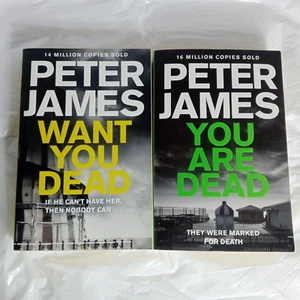 Want You Dead & You Are Dead, Peter James, Large  P/B, Thriller, Crime, Suspense - Bild 1 von 5