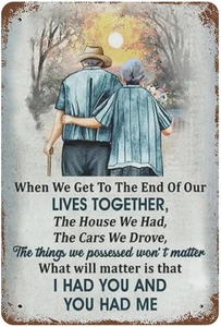 Vintage Metal Tin Sign To My Wife Couple Wife Gift From Husband Old Couple Gi... - Picture 1 of 1