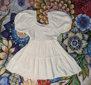 Vestido Babydoll BOG Collective 100% Algodón Blanco, Grande - Imagen 1 de 7