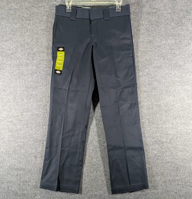 Dickies Work Pants Size 30x30 Slim Fit Navy Blue Twill Straight Leg Low Rise New - Image 1 of 4