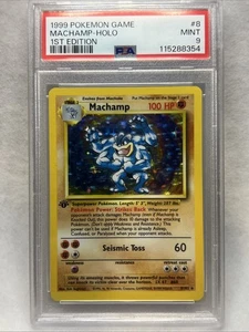 1999 Pokemon Base Set 1st EDITION PSA 9 MINT Machamp 8/102 HOLO RARE TCG - Picture 1 of 3