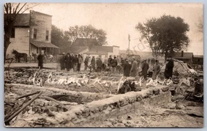 K39/ Clements Kansas RPPC Postcard c1910 Fire Disaster Building 478 - Picture 1 of 2