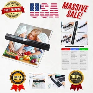 Portable A4 Document Scanner - High 900 DPI Handheld Photo & Receipt Scanner - Picture 1 of 9