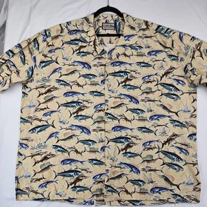 KAHALA Sportfish Division Mens XXL Hawaiian Shirt Marlin Fishing Swordfish Boat - Picture 1 of 6