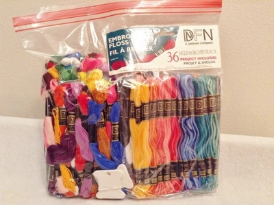 Lot of 136 new - Janlynn DFN cotton embroidery floss skeins - assorted colors - Image 1 of 4