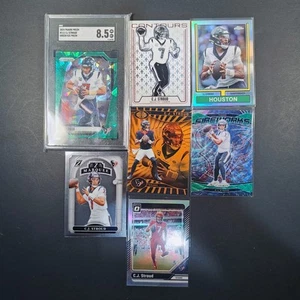 🔵🔴⚪2024 Panini & Topps CJ Stroud 7 Card Lot With SGC 8.5 Green Ice Prizm - Picture 1 of 8