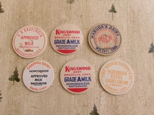 6 CONNECTICUT Milk Caps ~ Kingswood, Wabuda's, Chappell, A.D. Kravchuck, Rider - Picture 1 of 3