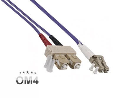 DINIC LWL Patchkabel OM4 LC/SC Duplex Multimode 50/125µ, LSZH - Bild 1 von 4