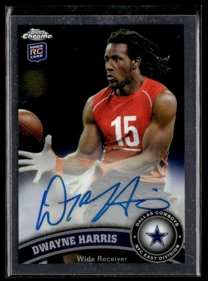 2011 Topps Chrome Rookie Autographs Dwayne Harris Auto Cowboys #145 - Image 1 of 2
