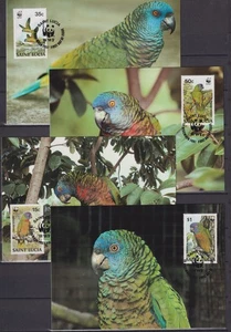 F2124 - Saint Lucia    1987  -Maxicards - Vogels/Birds/Vögel  / Parrot-  WWF/WNF - Picture 1 of 1