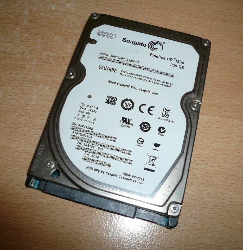 Disque dur 2,5" Seagate Pipeline HD Mini  ST 9250311cs 250Go  SATA - Photo 1/1