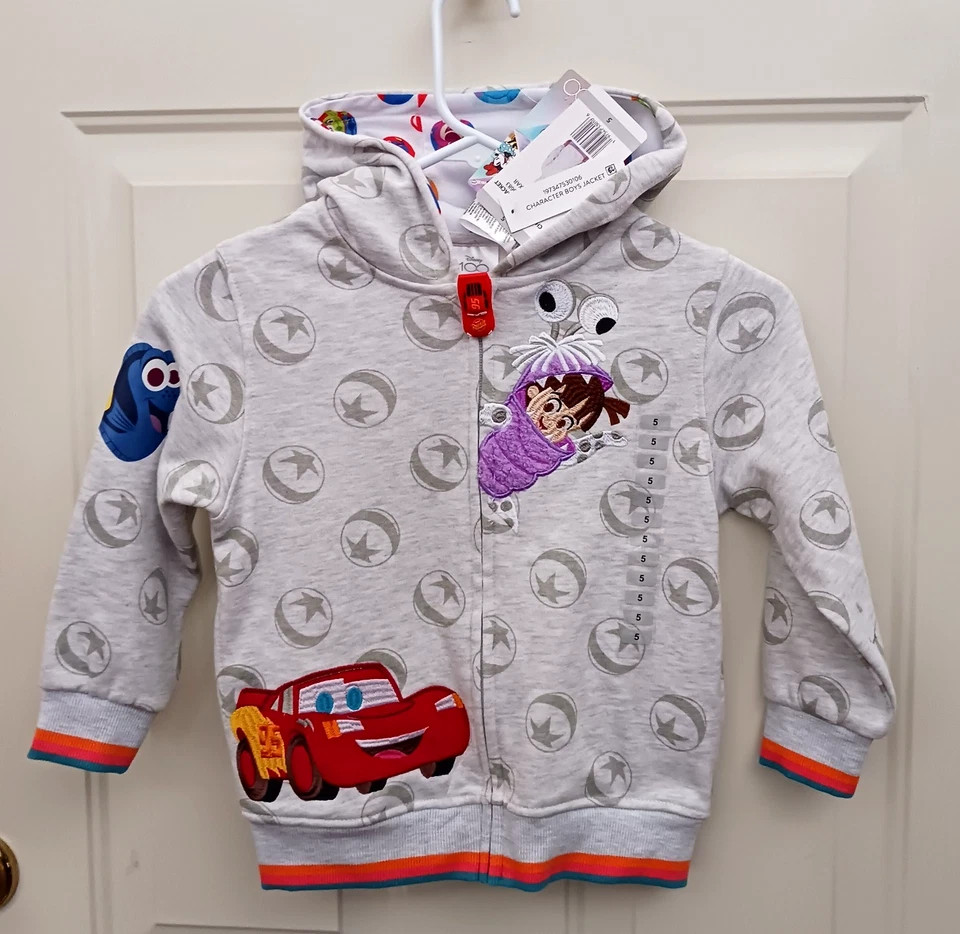 Disney Character Kids Jacket. Disney's Pixar Licensed Toddler Jacket. Size 5