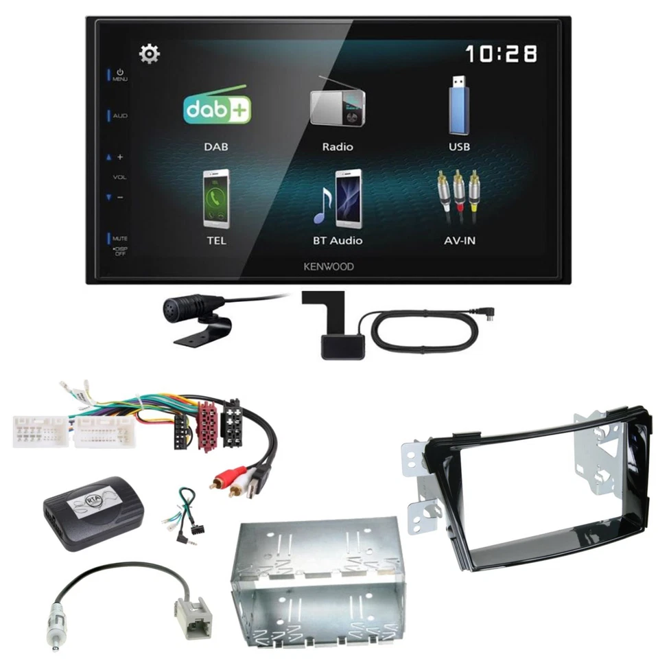 Kenwood DMX-125DAB Bluetooth MP3 USB DAB+ Autoradio Einbauset für Hyundai i40 VF - Bild 1 von 1