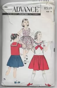 JERSEY Y BLUSA MEDIANA de Colección Patrón Avanzado 8539 Niñas Cuello Marinero 14 - Imagen 1 de 2