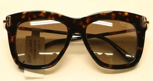 Gafas de sol Tom Ford Dasha ft0822 TF822 52H marrón habana lentes polarizadas #1429 - Imagen 1 de 8