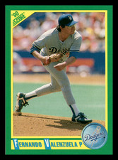 1990 Score Fernando Valenzuela  Los Angeles Dodgers #54 Centered Mint