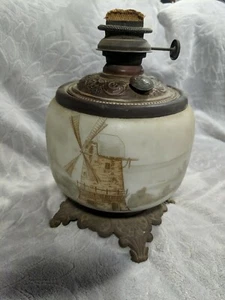 S&W Oil Lamp Wind Mill Ocean Beach - Picture 1 of 12