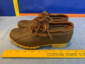 LL Bean 175067 Brown Rubber Duck Rain Hunting Moc Shoes Boots size 6M - Picture 1 of 13