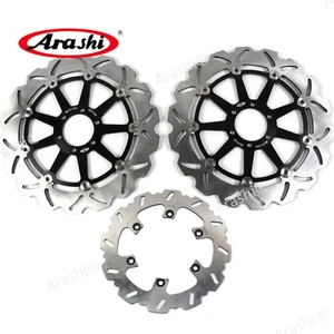 Arashi Front & Rear Brake Rotors For Yamaha FZR1000 GENESIS 1987 1988 1989 BK - Picture 1 of 11