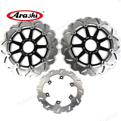 Arashi Front & Rear Brake Rotors For Yamaha FZR1000 GENESIS 1987 1988 1989 BK - Image 1 of 4