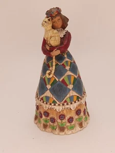 Jim Shore Heartwood Creek Angel with Cat Quilted Figurine #105170 Missing Wings  - Picture 1 of 5