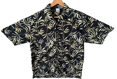 Ocean Pacific Shirt Hawaiian Tropical Large Men’s Black Floral - Image 1 of 4