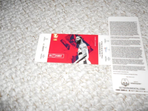 Washington Wizards Unused Ticket VIP 2017 Markieff Morris Houston Rockets Cover