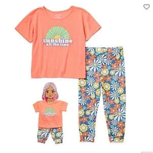 NWT St. Eve Dollie And Me Sunshine All the Time S/S Top Pants Pajamas sz 6 - Picture 1 of 1