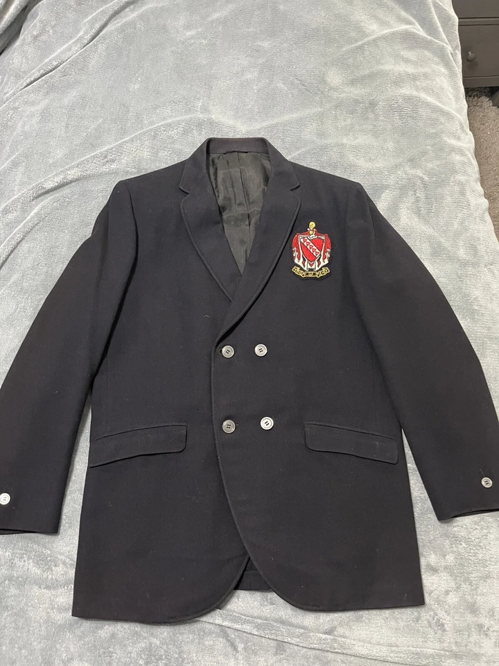 VTG TAU KAPPA EPSILON FRATERNITY Blue Wool Blazer W/Crest H.B. CRAMER Rare See - Image 1 of 4