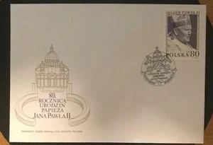 2000 POPE JOHN-PAUL II 80TH BIRTHDAY FIRST DAY OF ISSUE COVER - Picture 1 of 1