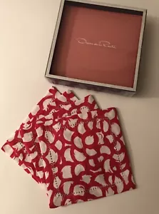 Oscar De La Renta Gardenia Cocktail Napkins, Set 4, NEW In Box - Picture 1 of 6