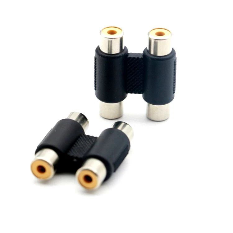 2X 2RCA 2-Way Female AV Audio Video Connector Coupler F/F Adapter Joiner Plug AU - Image 1 of 3