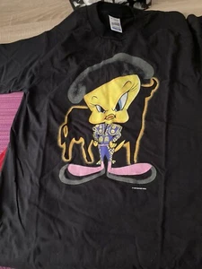 T-shirt   Fruit of the Loom "Tweety " Looney Tunes  schwarz Gr M Damen  - Bild 1 von 2