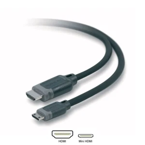 Belkin 1m HDMI Mini Typ C Stecker auf Standard Stecker Kabel Kabel Kabel Full HD 1080p HD - Bild 1 von 2