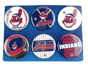 Lote de 6 prendedores de metal Wincraft Cleveland béisbol vintage 1997 Wahoo - Imagen 1 de 8