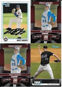 (4)   MATT HARVEY ROOKIE CARDS   BOWMAN, BOWMAN TOPPS 100.  DONRUSS ELITE, - Picture 1 of 1