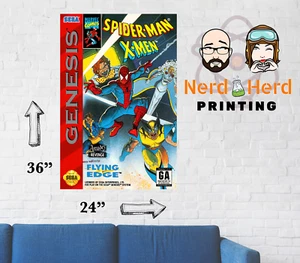 Spider-Man X-Men: Arcade's Revenge Sega Genesis Retro Wandposter - Bild 1 von 2