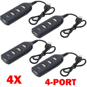 Hub splitter 4 porte USB 2.0 ad alta velocità nero 4 pezzi per PC notebook CALDO - Foto 1 di 18