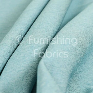 Soft Quality Textured Pastel Chenille Plain Blue Furnishing Upholstery Fabric - Picture 1 of 4
