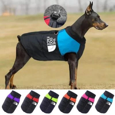 Waterproof Warm Dog Clothes Pet Coat Winter Vest Padded Zipper Jacket Dog Clothi - Image 1 of 4