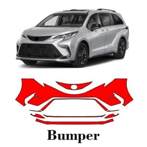 Front bumper PreCut PPF Paint Protection Film For Toyota Sienna SE XSE 2021-2025 - Picture 1 of 7