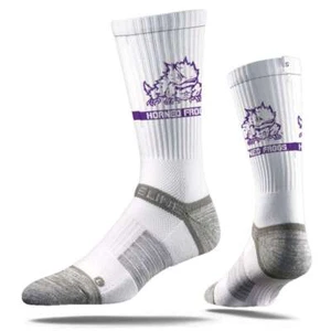 Calcetín de tripulación premium TCU Horned Frogs Strideline - blanco - Imagen 1 de 1
